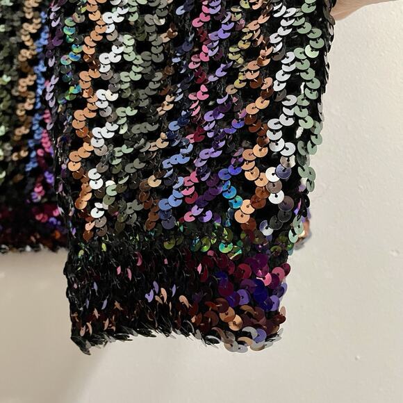 Vintage Three Flaggs Purple Sequined Cardigan Jacket Size See Photos Long Sleeve - Picture 11 of 11